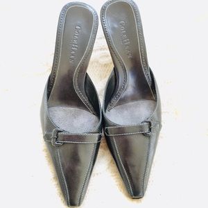 Cole Haan Black  Leather slides/ Mules sz 6